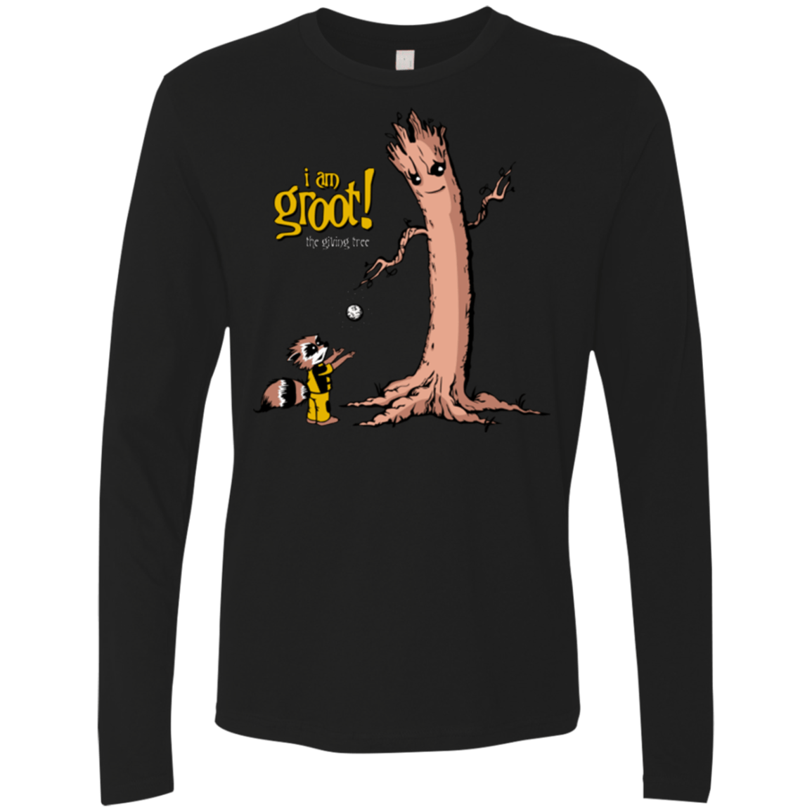 T-Shirts Black / Small Groot Is Giving Men's Premium Long Sleeve