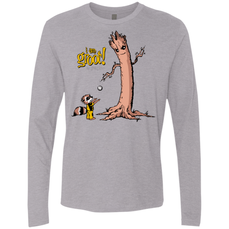 T-Shirts Heather Grey / Small Groot Is Giving Men's Premium Long Sleeve