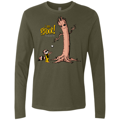 T-Shirts Military Green / Small Groot Is Giving Men's Premium Long Sleeve