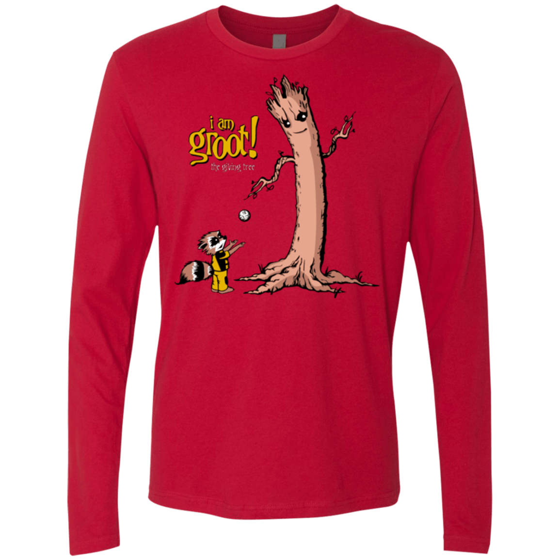 T-Shirts Red / Small Groot Is Giving Men's Premium Long Sleeve