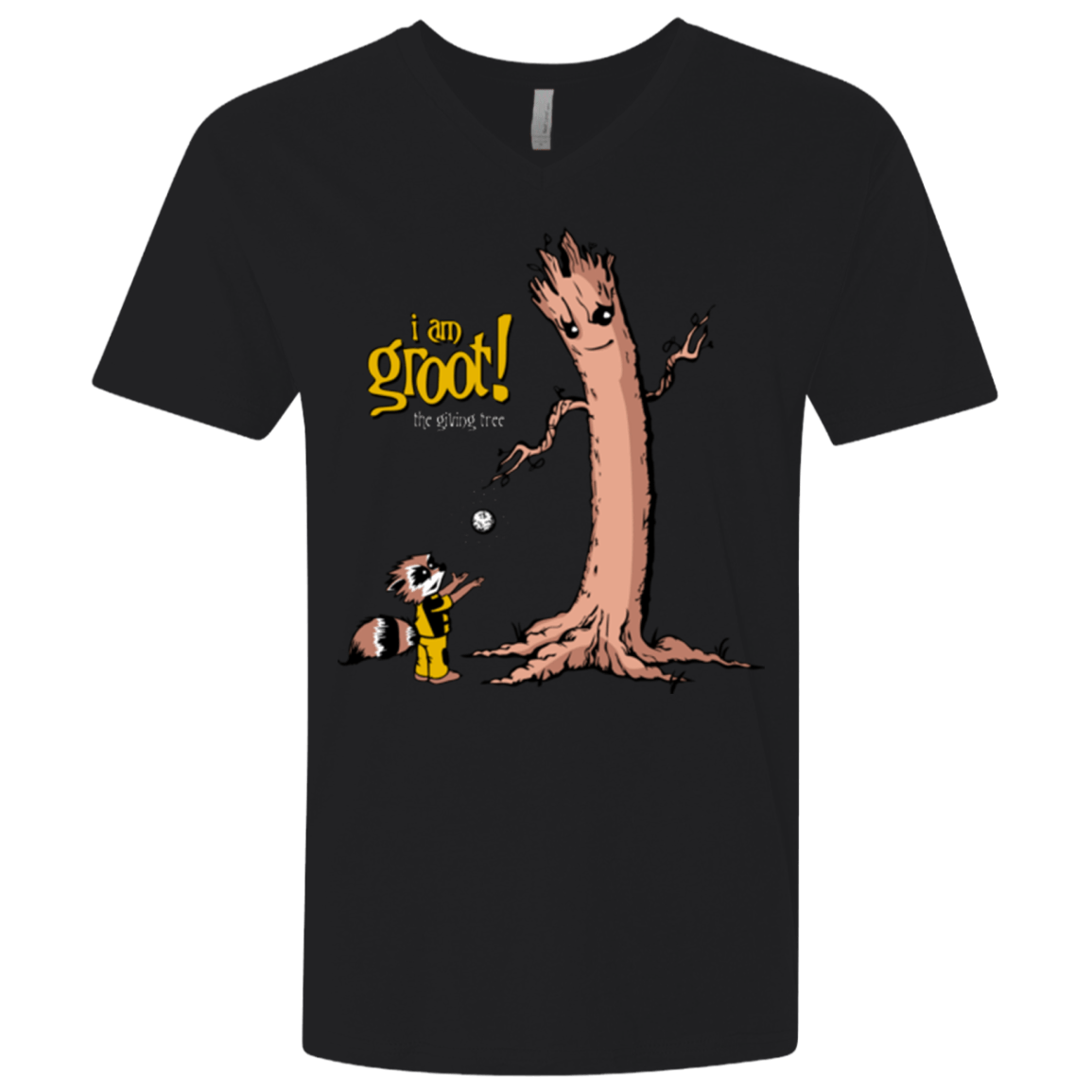 T-Shirts Black / X-Small Groot Is Giving Men's Premium V-Neck
