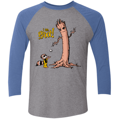 T-Shirts Premium Heather/ Vintage Royal / X-Small Groot Is Giving Men's Triblend 3/4 Sleeve