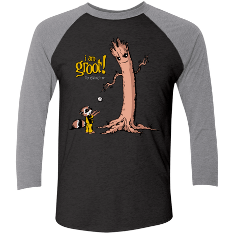 T-Shirts Vintage Black/Premium Heather / X-Small Groot Is Giving Men's Triblend 3/4 Sleeve
