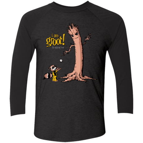 T-Shirts Vintage Black/Vintage Black / X-Small Groot Is Giving Men's Triblend 3/4 Sleeve