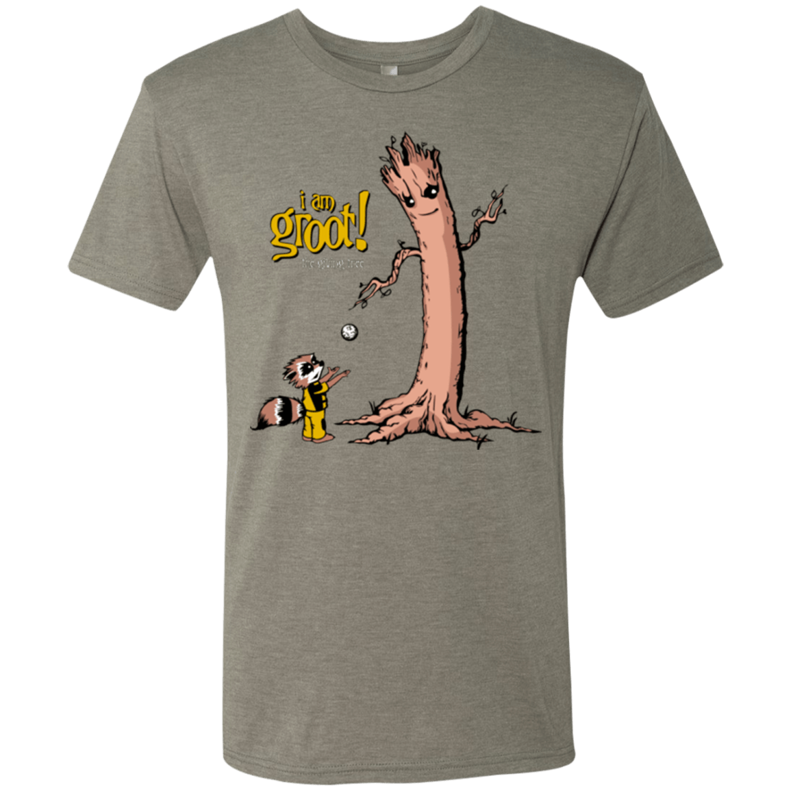 T-Shirts Venetian Grey / Small Groot Is Giving Men's Triblend T-Shirt