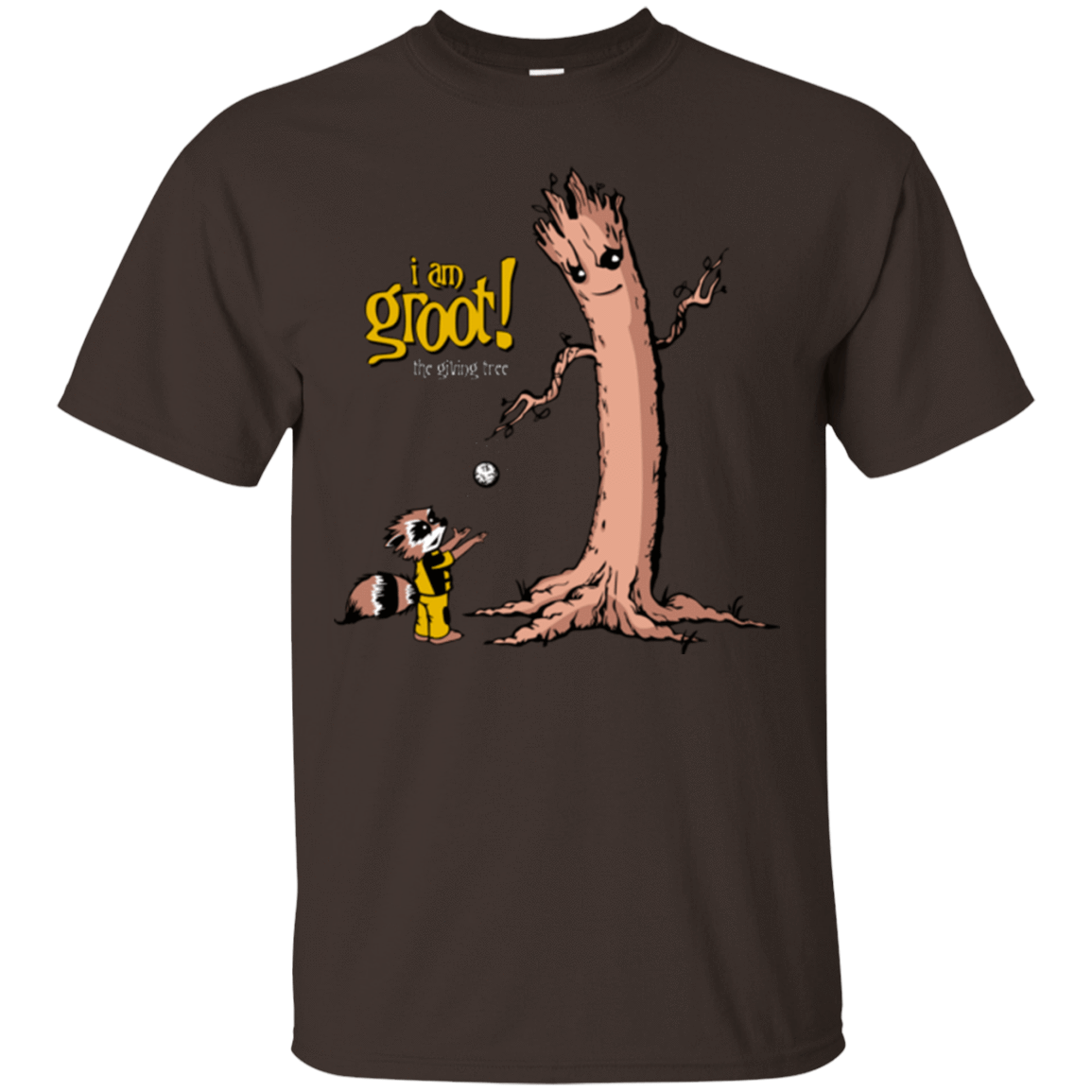 T-Shirts Dark Chocolate / Small Groot Is Giving T-Shirt