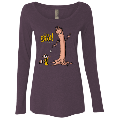 T-Shirts Vintage Purple / Small Groot Is Giving Women's Triblend Long Sleeve Shirt