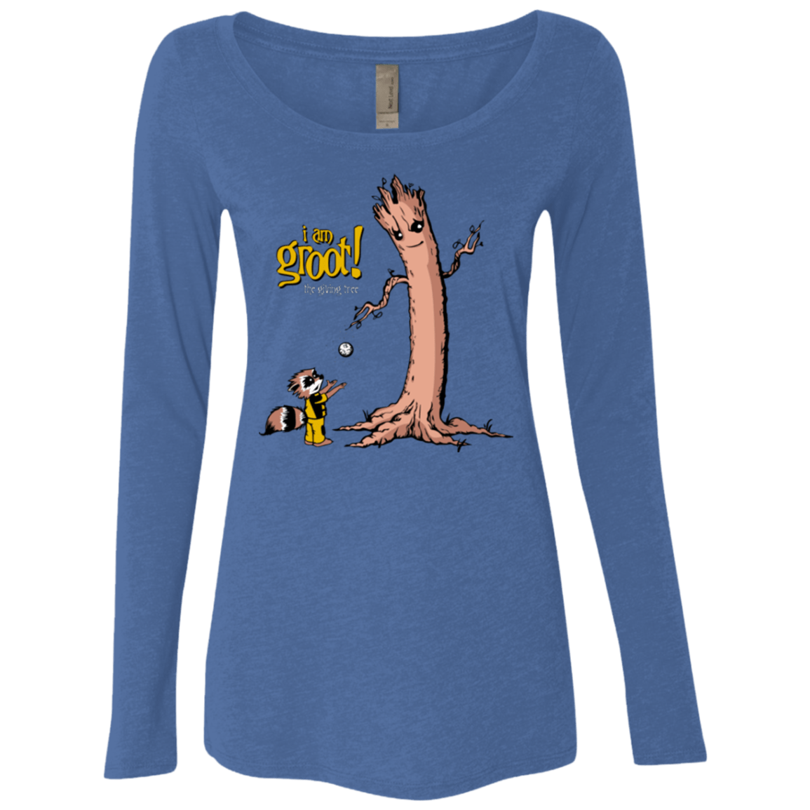 T-Shirts Vintage Royal / Small Groot Is Giving Women's Triblend Long Sleeve Shirt