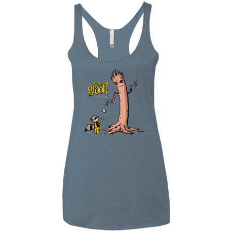 T-Shirts Indigo / X-Small Groot Is Giving Women's Triblend Racerback Tank