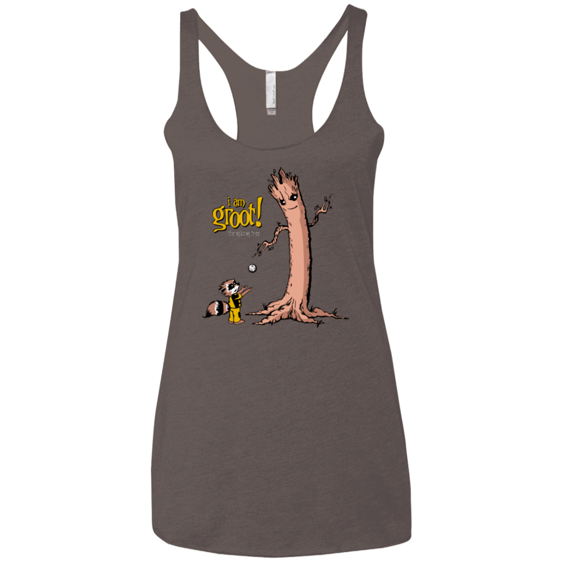 T-Shirts Macchiato / X-Small Groot Is Giving Women's Triblend Racerback Tank