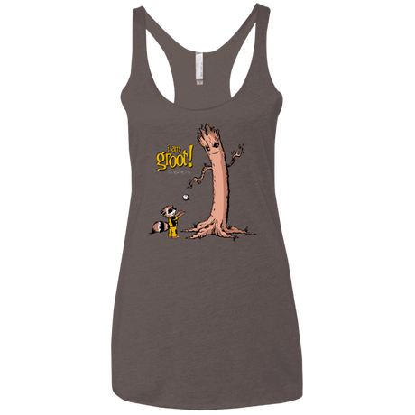 T-Shirts Macchiato / X-Small Groot Is Giving Women's Triblend Racerback Tank