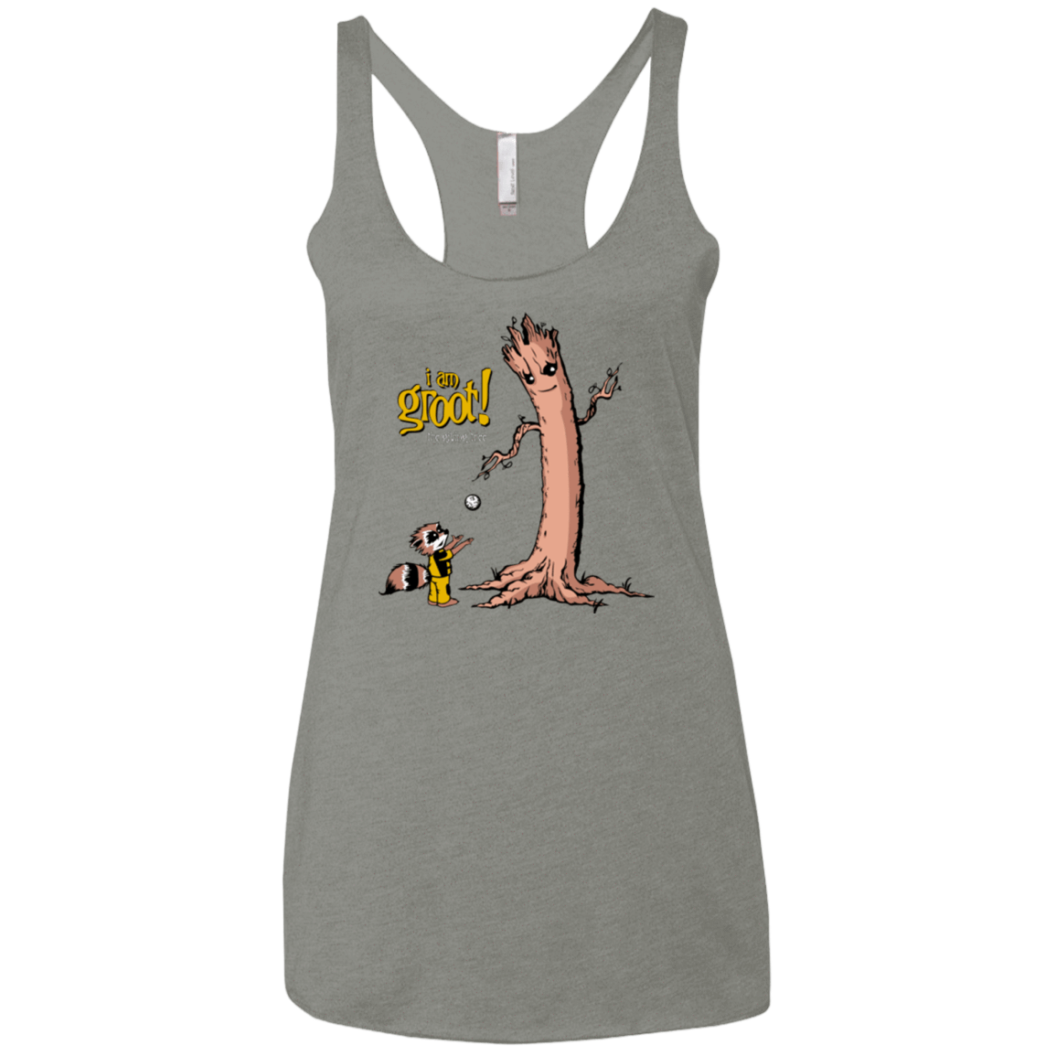 T-Shirts Venetian Grey / X-Small Groot Is Giving Women's Triblend Racerback Tank