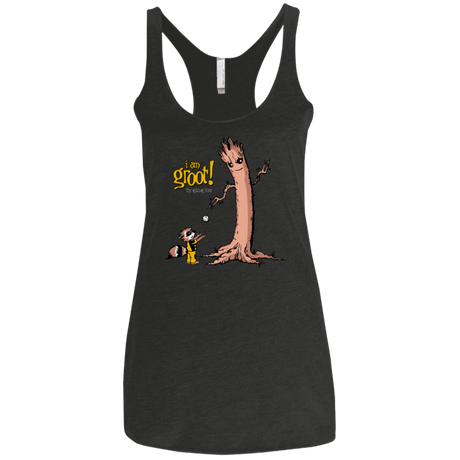 T-Shirts Vintage Black / X-Small Groot Is Giving Women's Triblend Racerback Tank