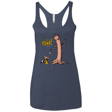 T-Shirts Vintage Navy / X-Small Groot Is Giving Women's Triblend Racerback Tank