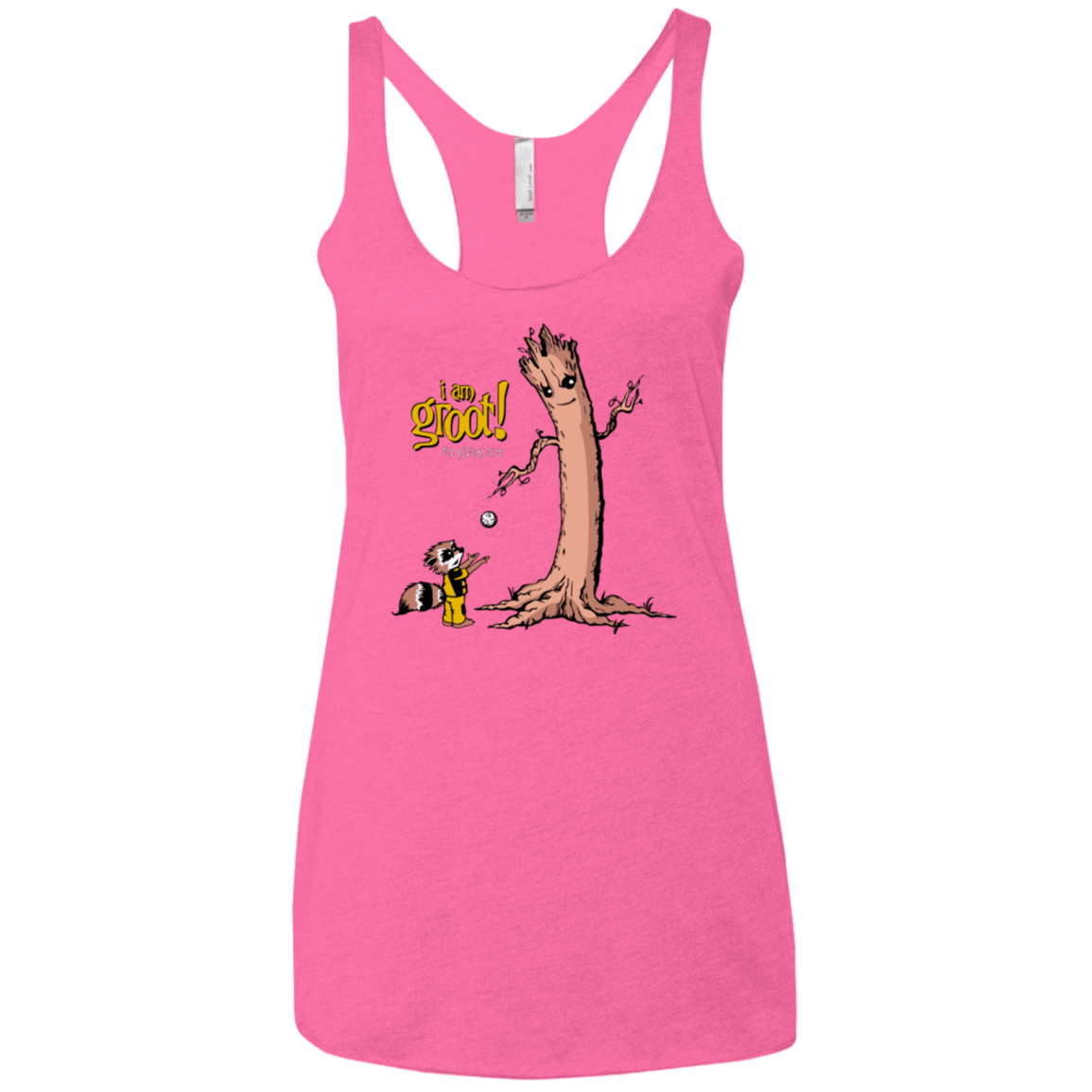 T-Shirts Vintage Pink / X-Small Groot Is Giving Women's Triblend Racerback Tank