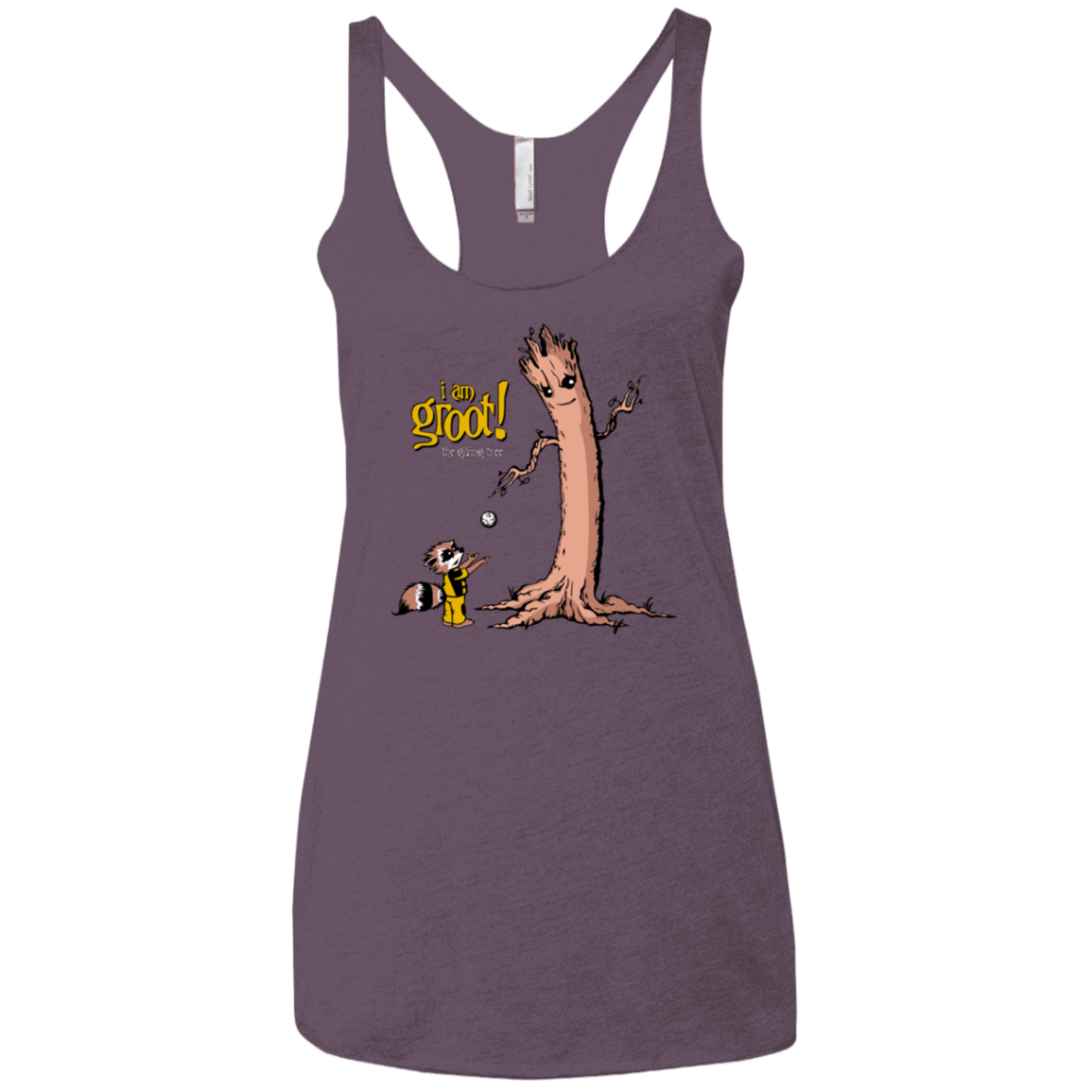 T-Shirts Vintage Purple / X-Small Groot Is Giving Women's Triblend Racerback Tank