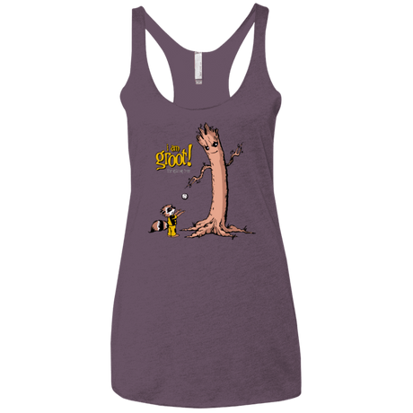 T-Shirts Vintage Purple / X-Small Groot Is Giving Women's Triblend Racerback Tank