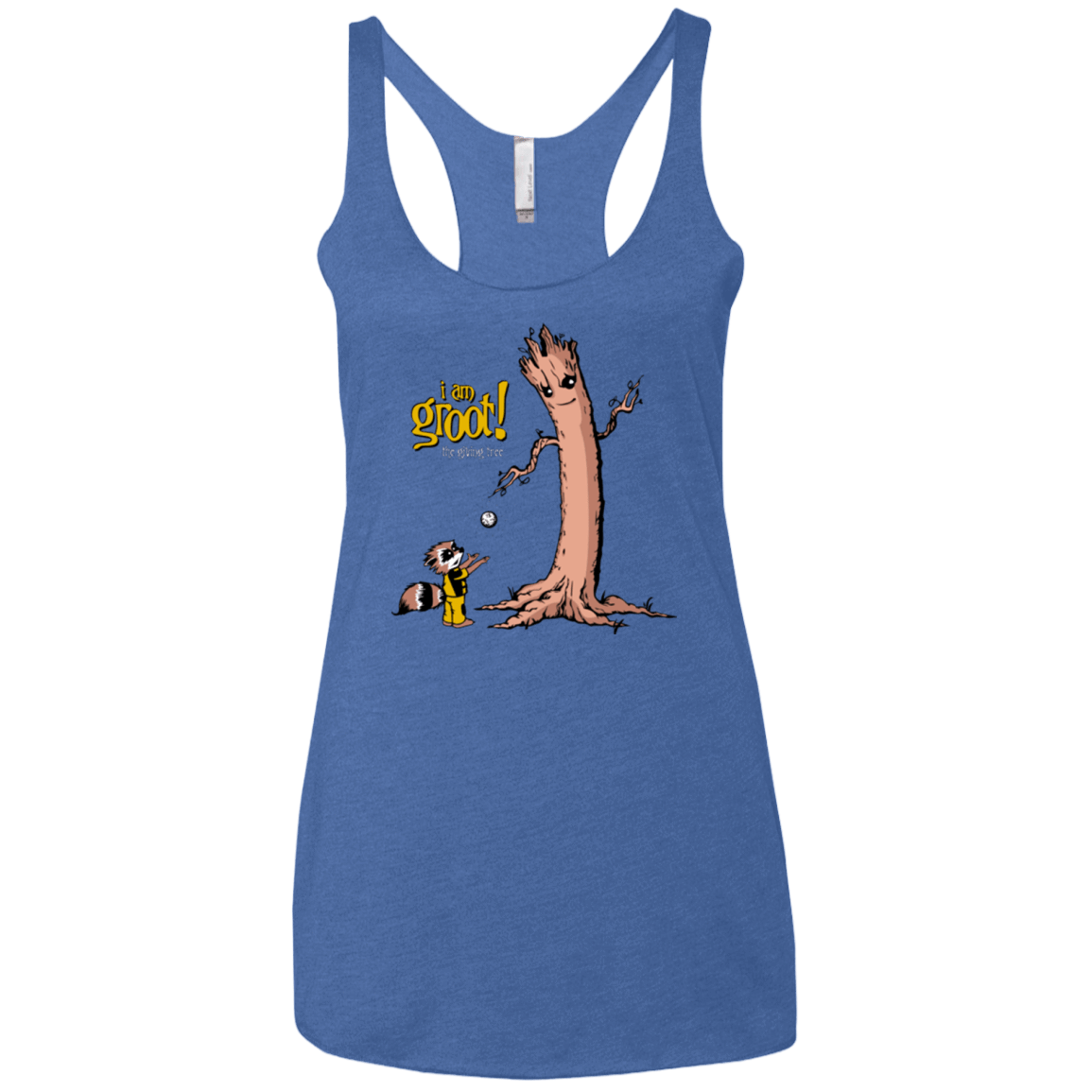 T-Shirts Vintage Royal / X-Small Groot Is Giving Women's Triblend Racerback Tank