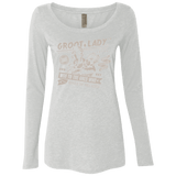 T-Shirts Heather White / Small Groot Lady Women's Triblend Long Sleeve Shirt