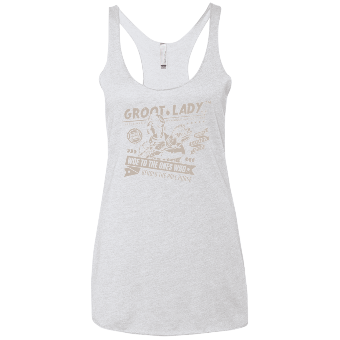 T-Shirts Heather White / X-Small Groot Lady Women's Triblend Racerback Tank