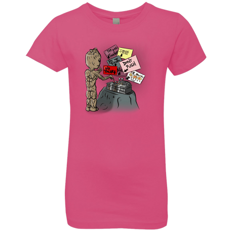 T-Shirts Hot Pink / YXS Groot No Touch Girls Premium T-Shirt