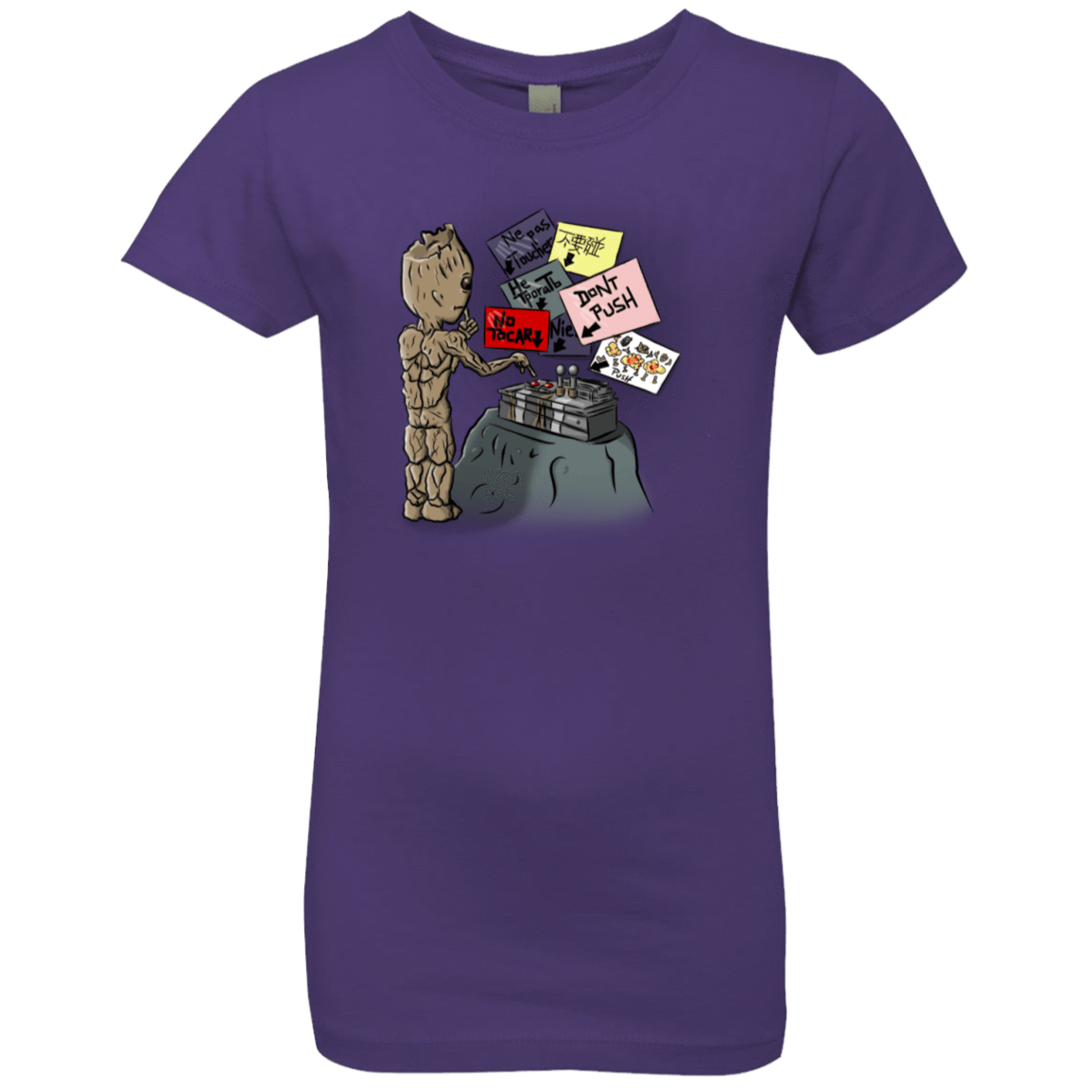 T-Shirts Purple Rush / YXS Groot No Touch Girls Premium T-Shirt