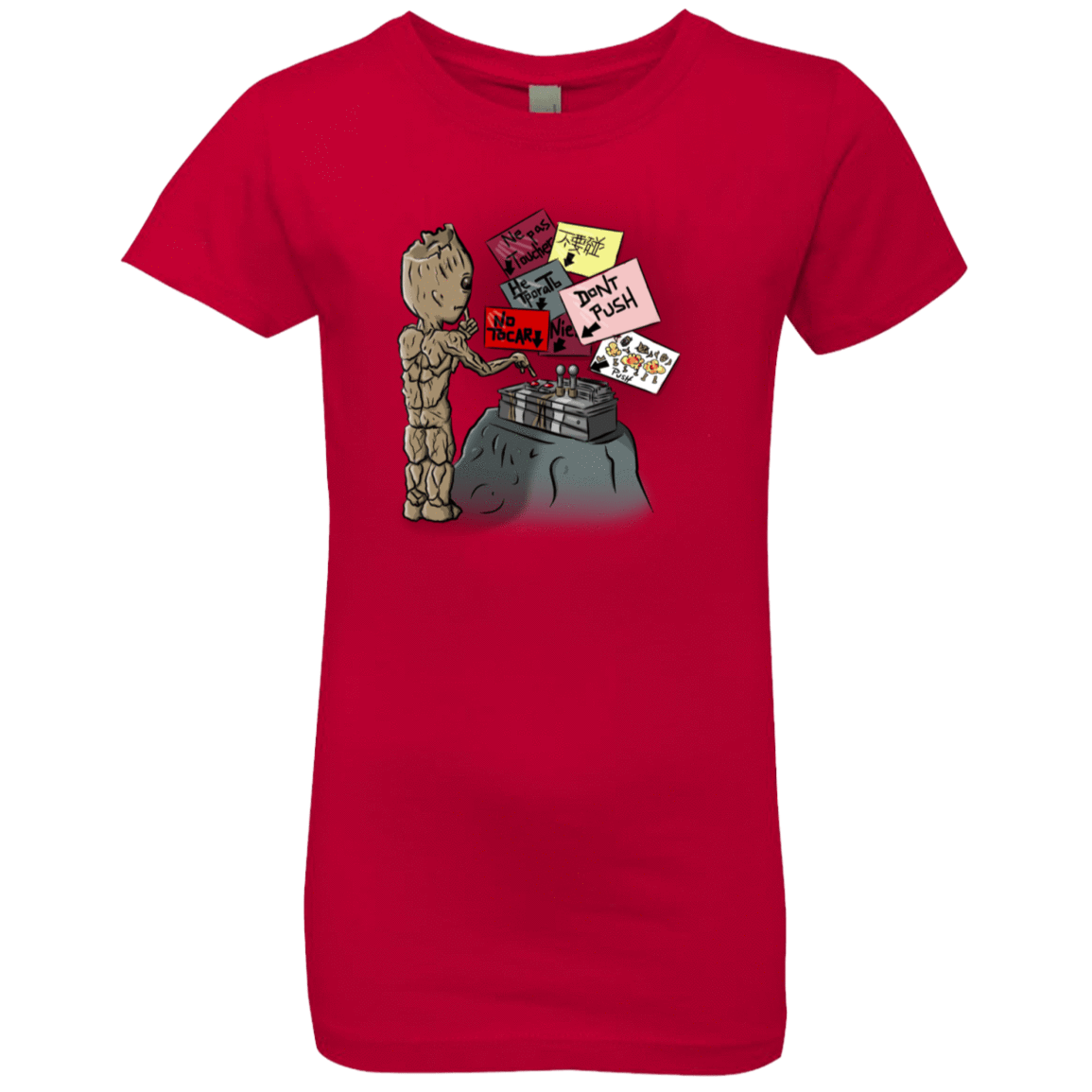 T-Shirts Red / YXS Groot No Touch Girls Premium T-Shirt