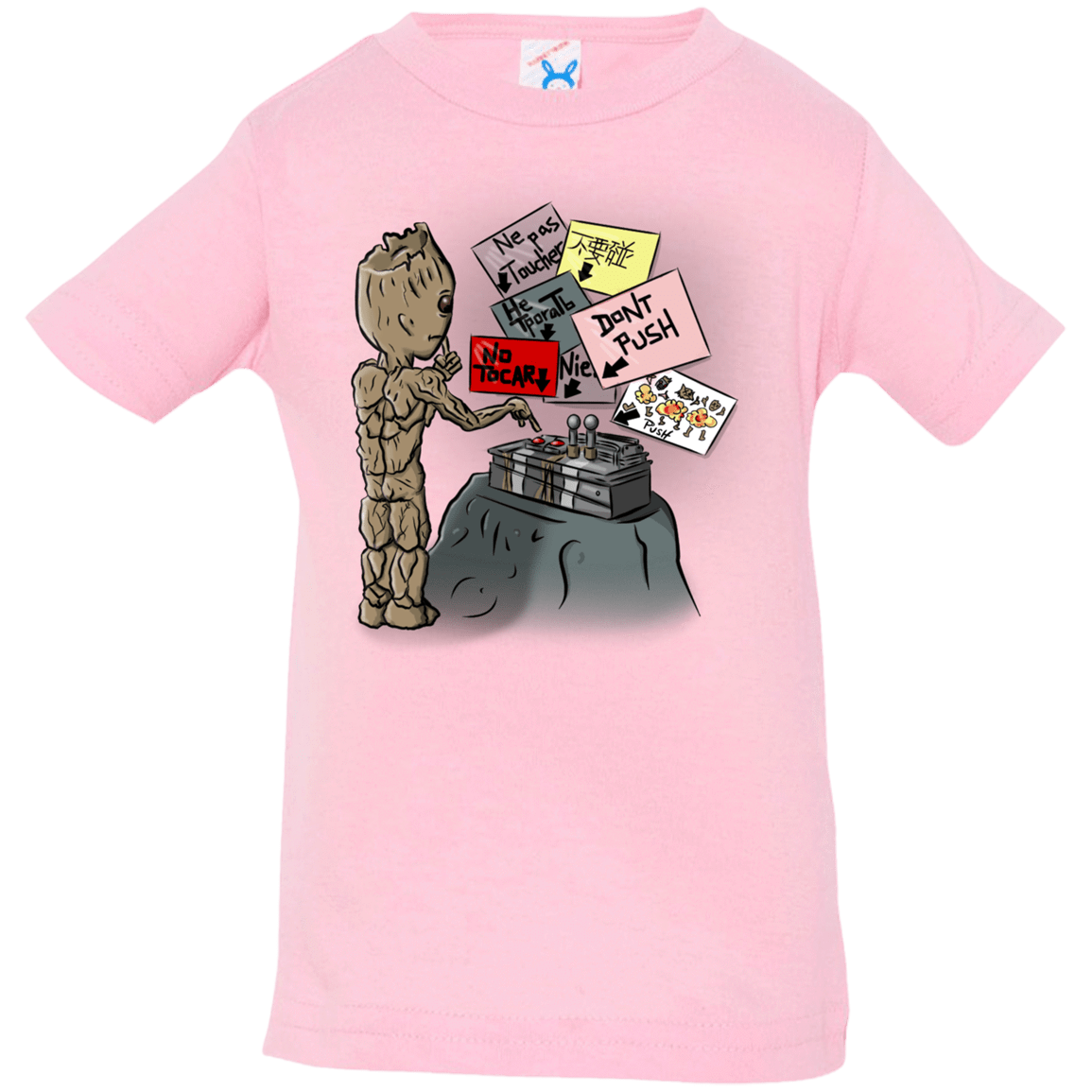 T-Shirts Pink / 6 Months Groot No Touch Infant Premium T-Shirt