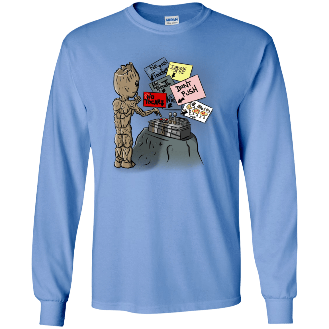 T-Shirts Carolina Blue / S Groot No Touch Men's Long Sleeve T-Shirt