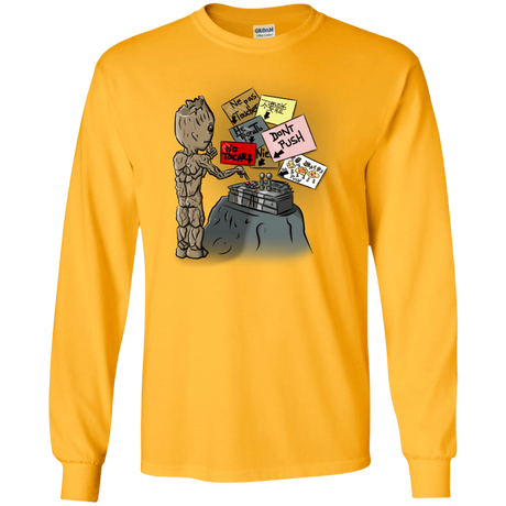 T-Shirts Gold / S Groot No Touch Men's Long Sleeve T-Shirt