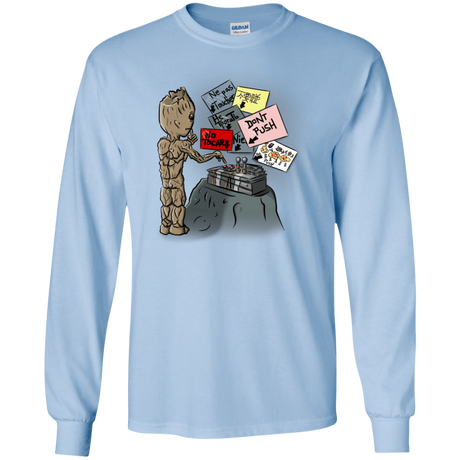 T-Shirts Light Blue / S Groot No Touch Men's Long Sleeve T-Shirt