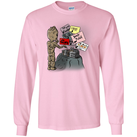 T-Shirts Light Pink / S Groot No Touch Men's Long Sleeve T-Shirt