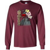 T-Shirts Maroon / S Groot No Touch Men's Long Sleeve T-Shirt