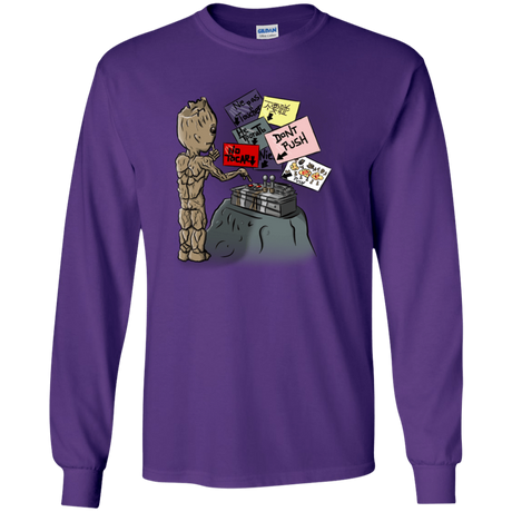 T-Shirts Purple / S Groot No Touch Men's Long Sleeve T-Shirt