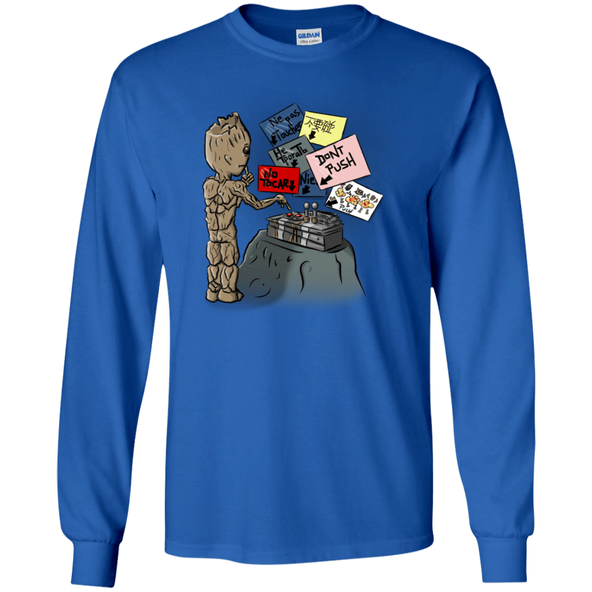 T-Shirts Royal / S Groot No Touch Men's Long Sleeve T-Shirt