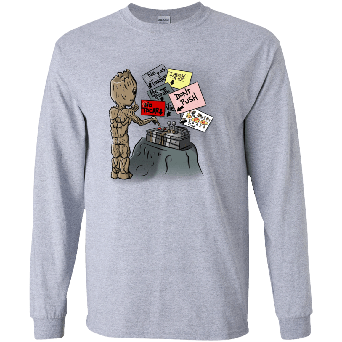 T-Shirts Sport Grey / S Groot No Touch Men's Long Sleeve T-Shirt