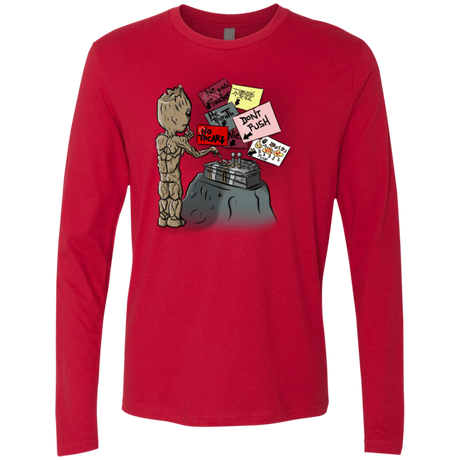 T-Shirts Red / S Groot No Touch Men's Premium Long Sleeve