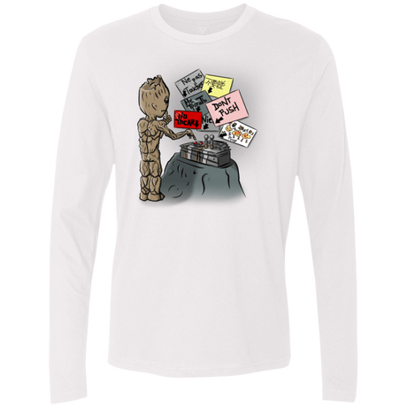 T-Shirts White / S Groot No Touch Men's Premium Long Sleeve