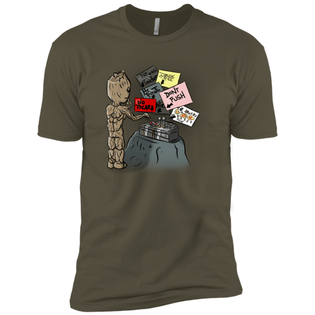 T-Shirts Military Green / X-Small Groot No Touch Men's Premium T-Shirt
