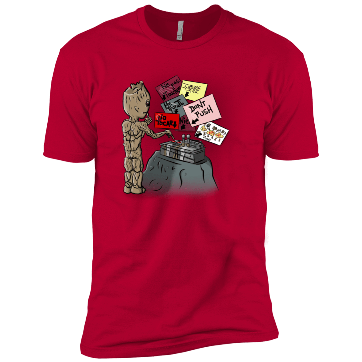T-Shirts Red / X-Small Groot No Touch Men's Premium T-Shirt