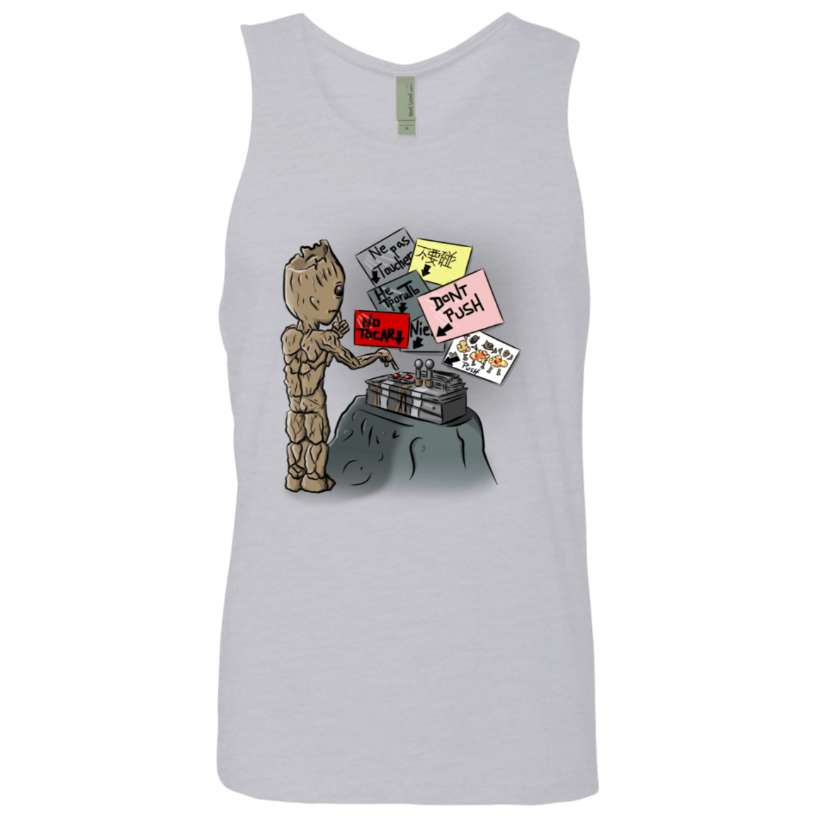 T-Shirts Heather Grey / S Groot No Touch Men's Premium Tank Top