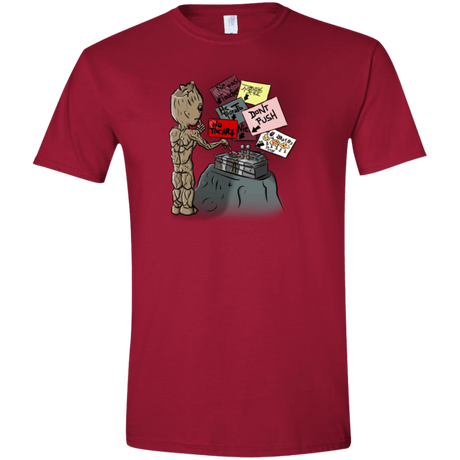 T-Shirts Cardinal Red / S Groot No Touch Men's Semi-Fitted Softstyle