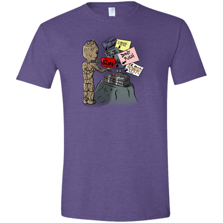 T-Shirts Heather Purple / S Groot No Touch Men's Semi-Fitted Softstyle