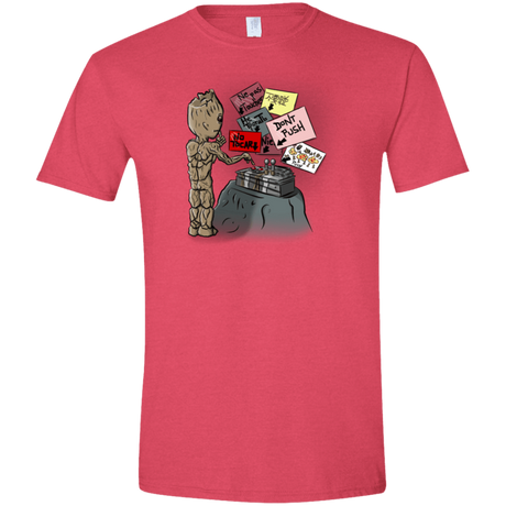 T-Shirts Heather Red / S Groot No Touch Men's Semi-Fitted Softstyle