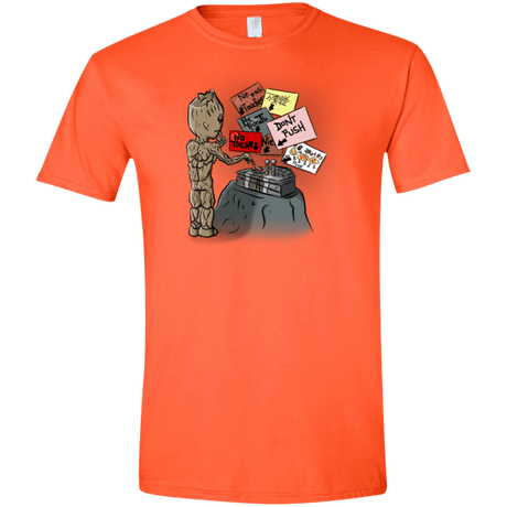 T-Shirts Orange / S Groot No Touch Men's Semi-Fitted Softstyle