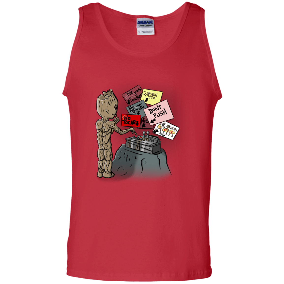 T-Shirts Red / S Groot No Touch Men's Tank Top