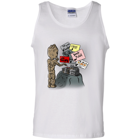 T-Shirts White / S Groot No Touch Men's Tank Top