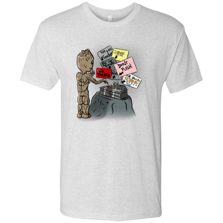 T-Shirts Heather White / S Groot No Touch Men's Triblend T-Shirt