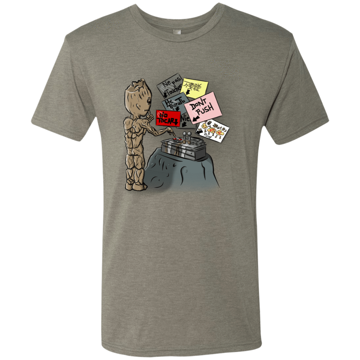T-Shirts Venetian Grey / S Groot No Touch Men's Triblend T-Shirt