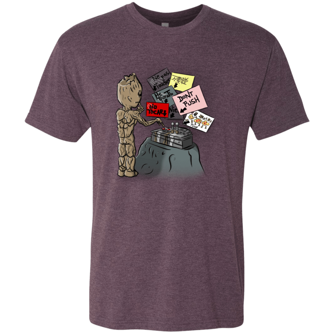 T-Shirts Vintage Purple / S Groot No Touch Men's Triblend T-Shirt